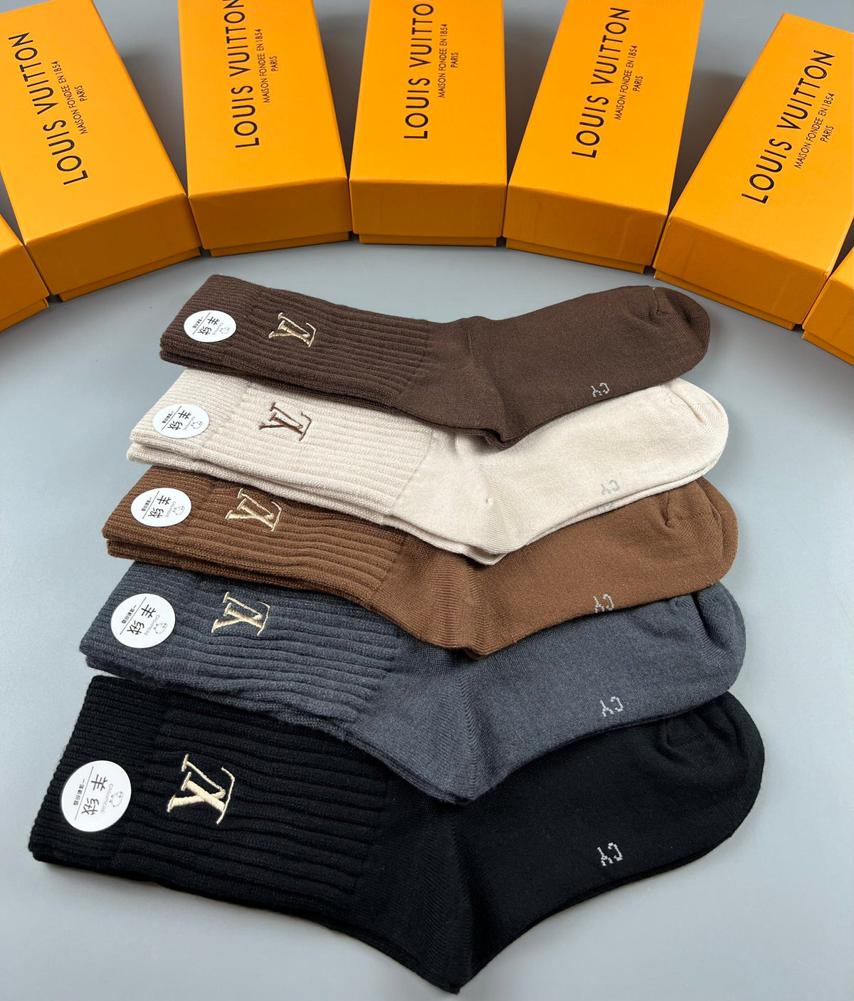 Louis Vuitton Monogram Ankle Socks - 5-Pair Box
