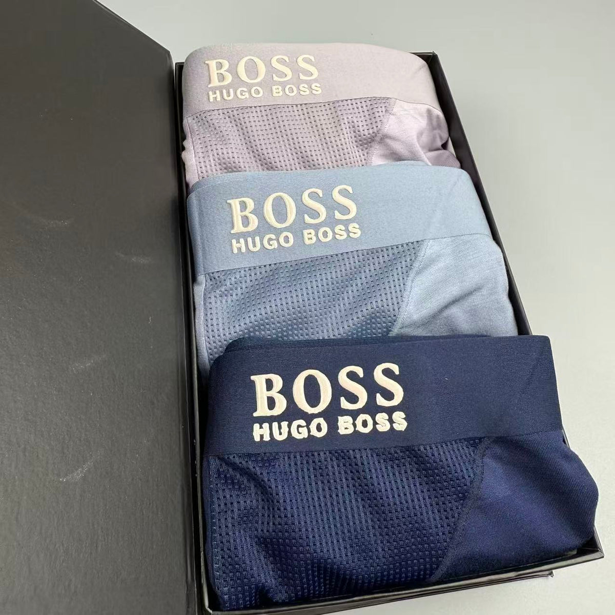 Boss Clean Logo Waistbands Men's Boxer Briefs - 3-Piece Box