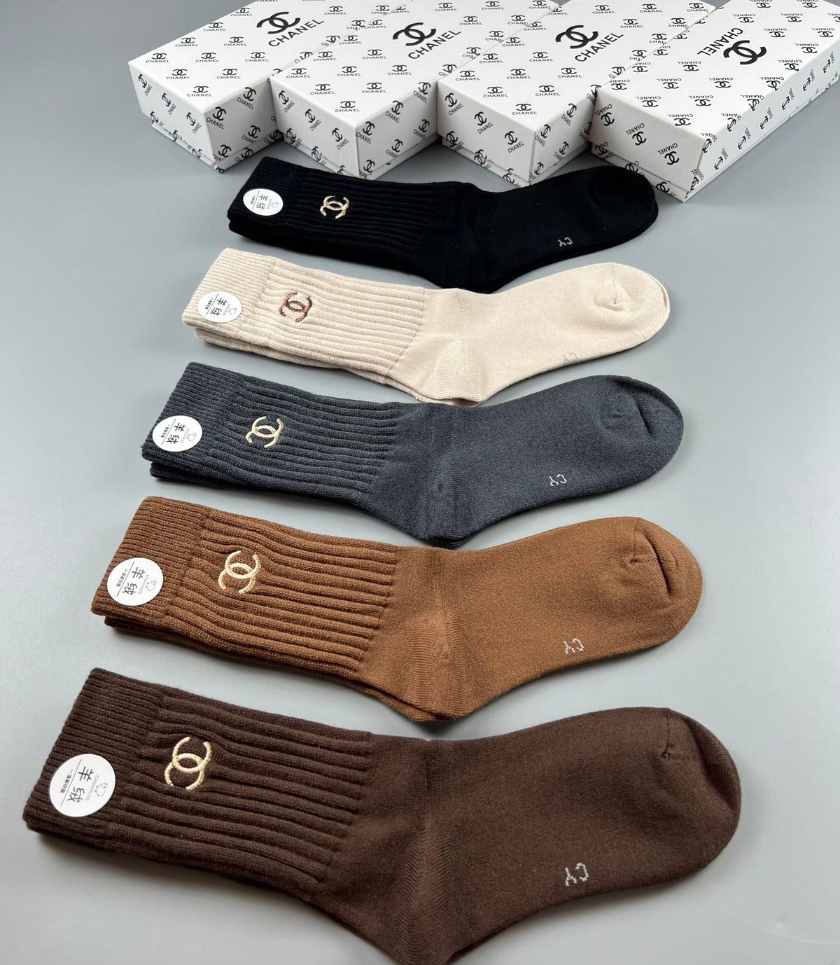 Chanel Classic Ankle Socks - 5-Pair Box