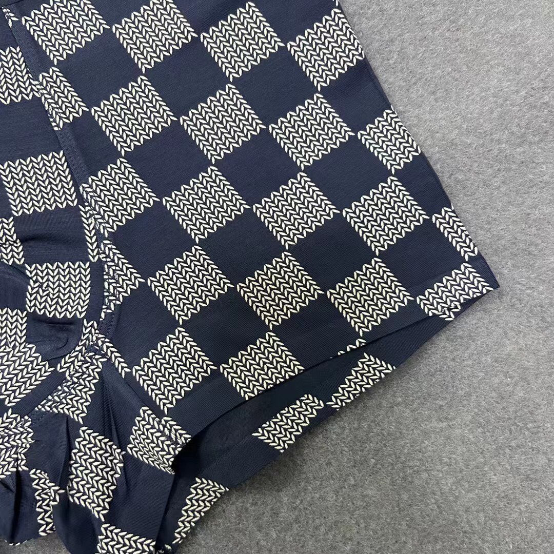 Louis Vuitton Solid Panels And Visible Emblem Details Men's Boxer Briefs - 3-Piece Box