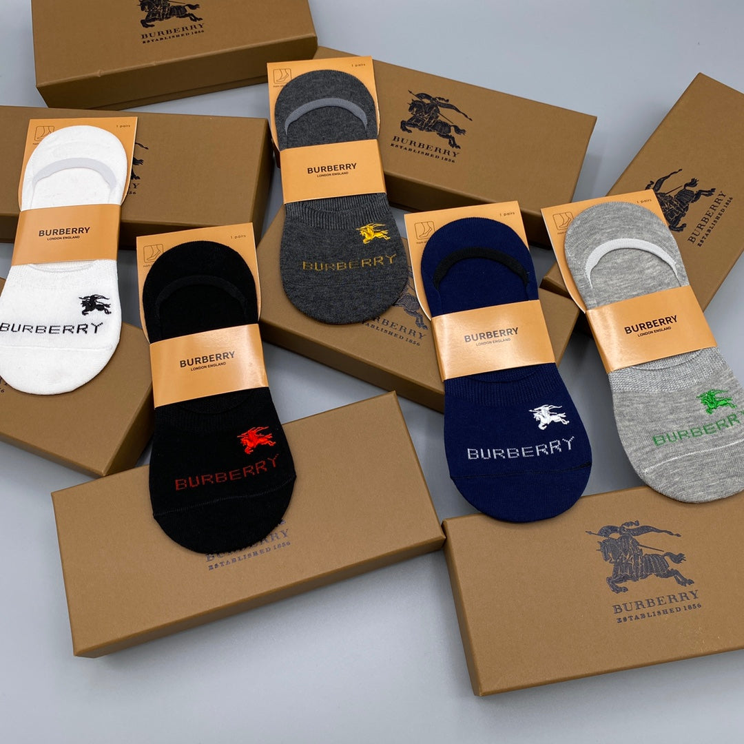 Burberry No-Show Socks - 5-Pair Set