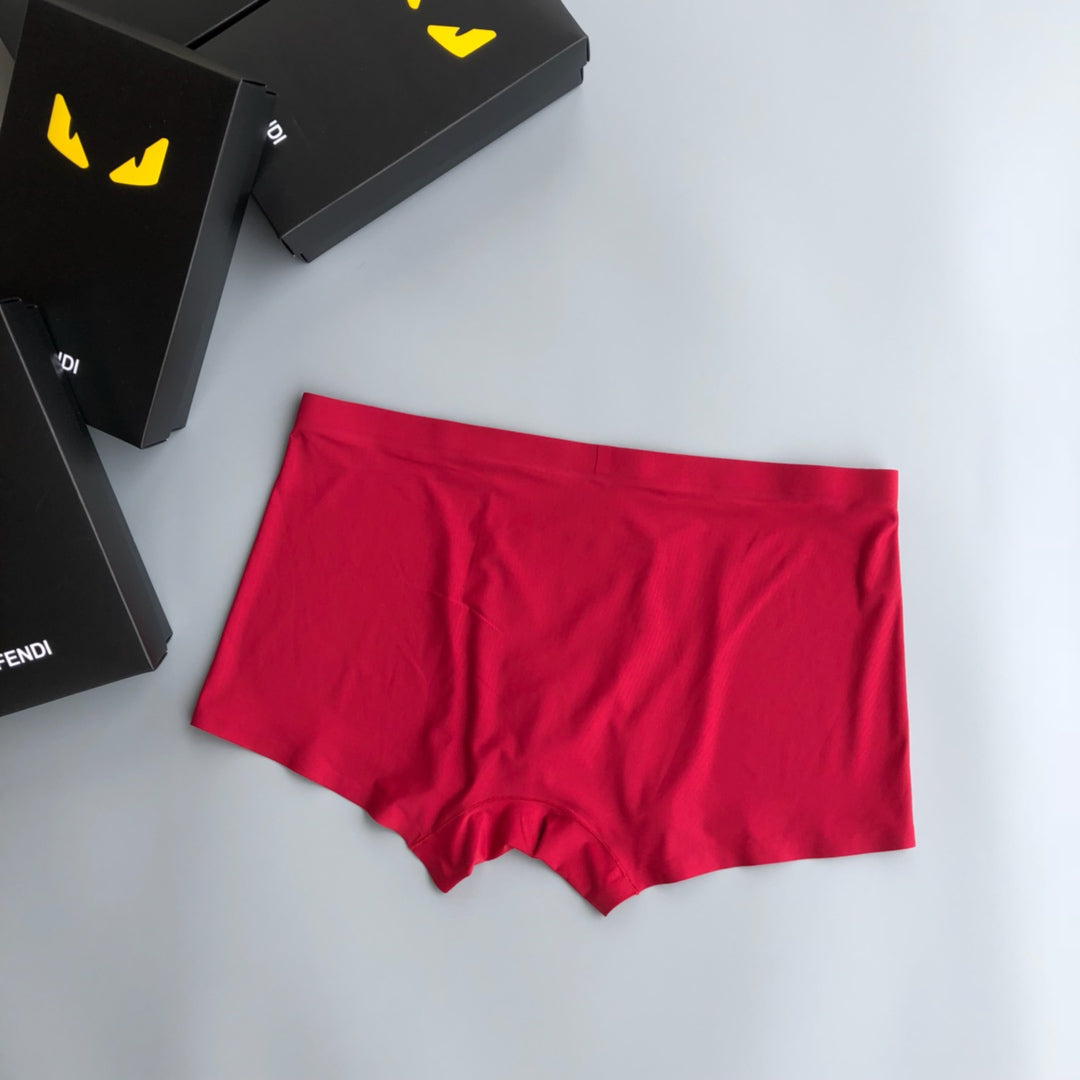 Fendi Goat-milk silk Small Eye Details Men's Boxer Briefs - 3-Piece Box