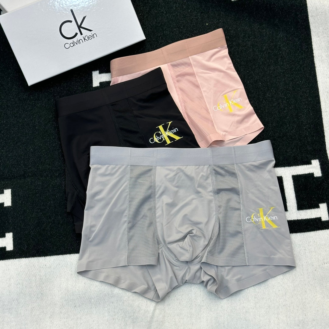 Calvin Klein Gold-Tone Monogram Details Men's Boxer Briefs