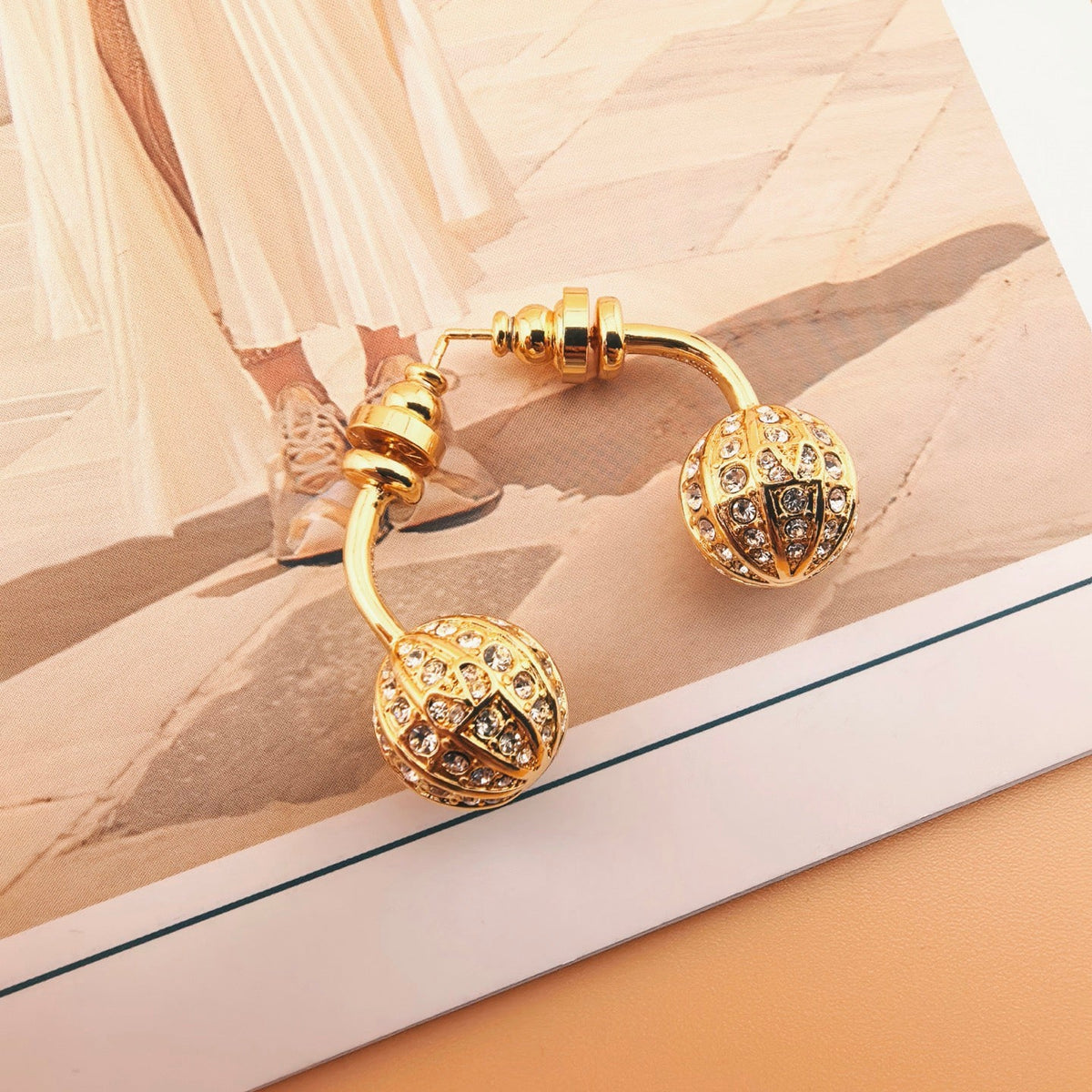 Martin Graham earrings in polished metal-tone – detail view