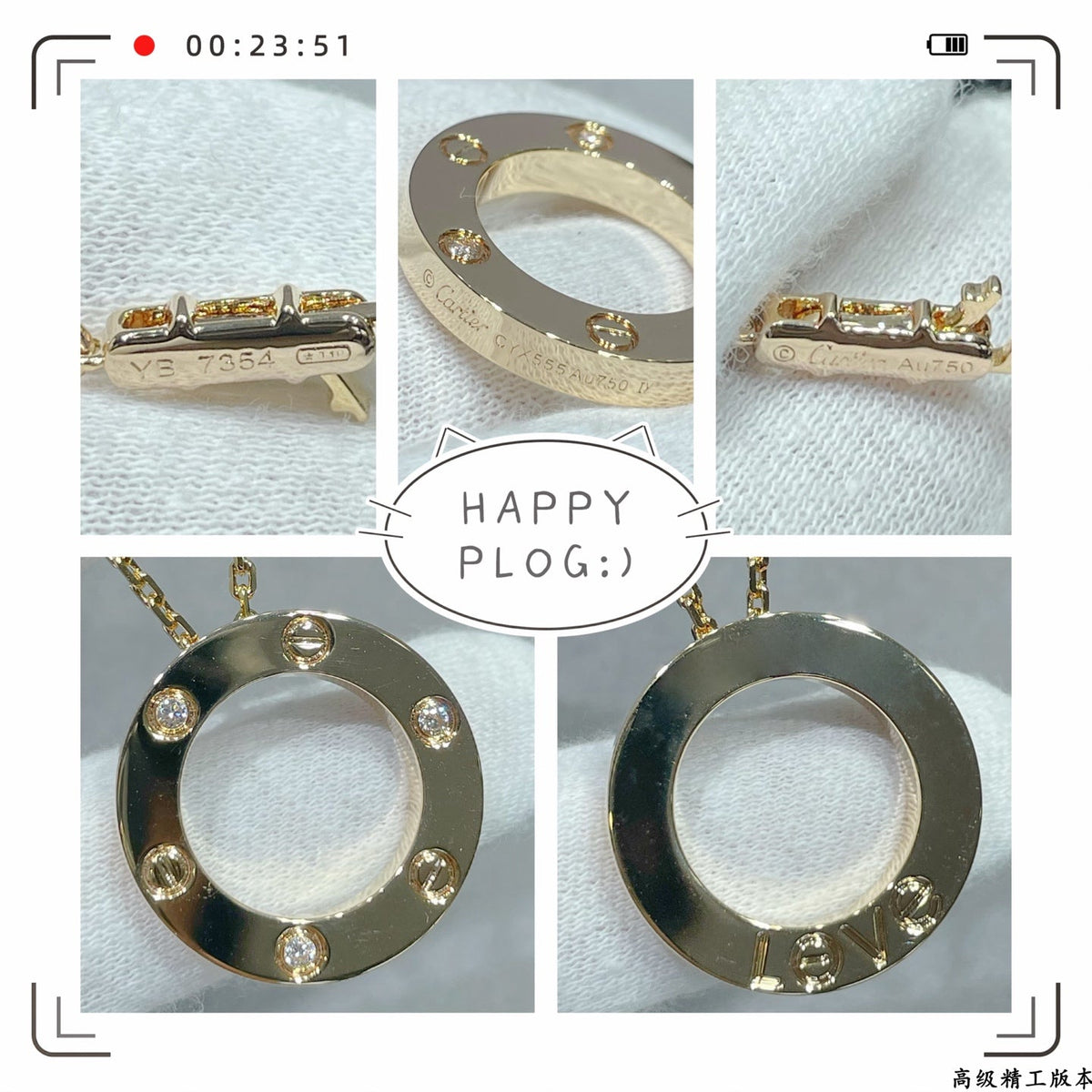 Martin Graham pendant necklace in polished metal-tone – detail view