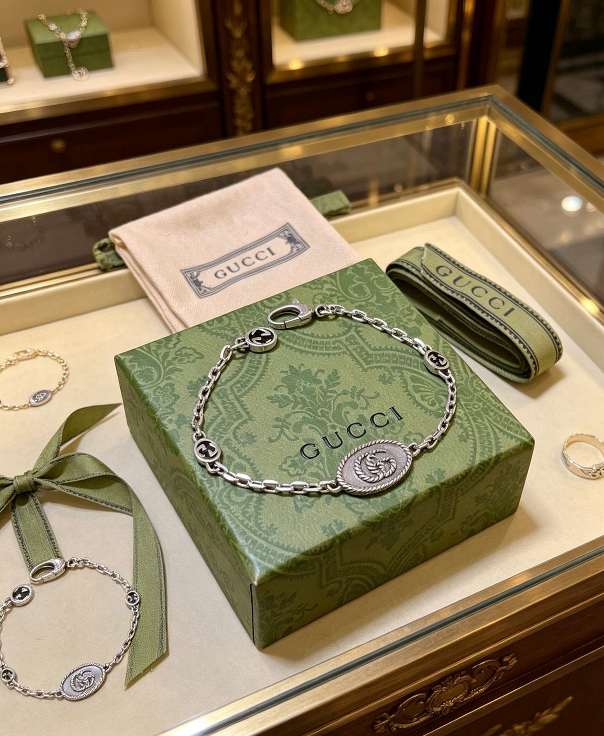 Martin Graham bracelet in polished metal-tone – detail view