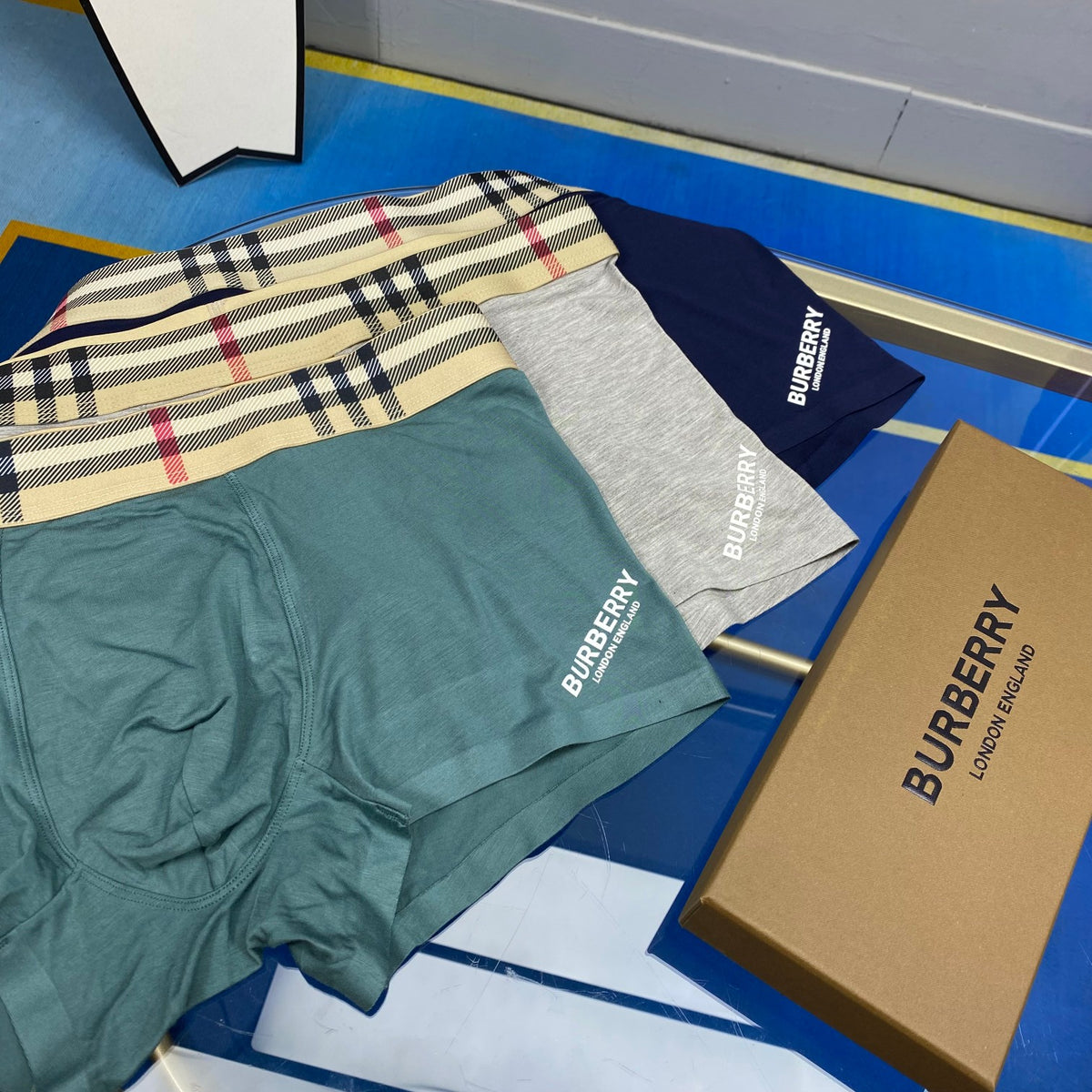 Burberry Modal Logo Detail Men's Boxer Briefs - 3-Piece Box