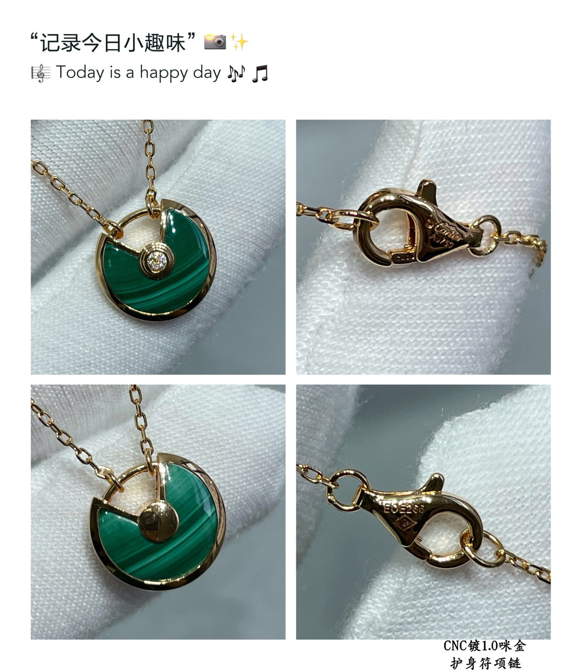 Martin Graham pendant necklace in polished metal-tone – detail view