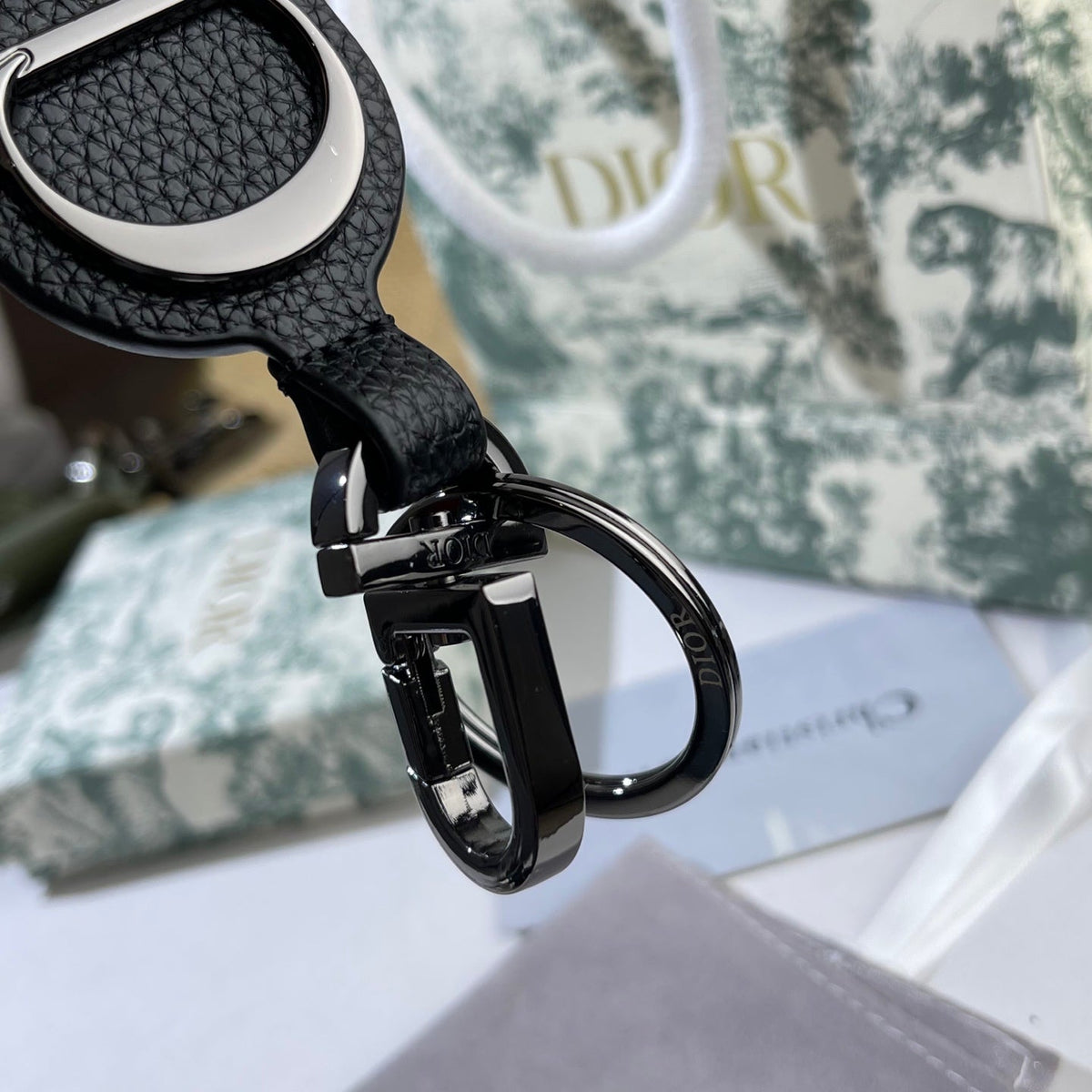 Martin Graham bag charm in polished metal-tone – detail view
