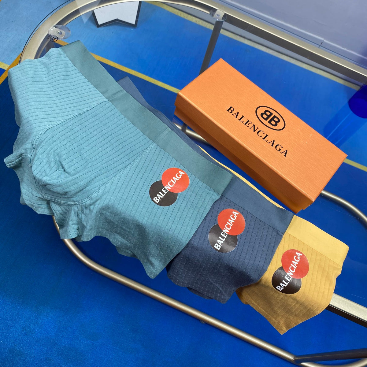 Balenciaga Cotton Round Logo Details Men's Boxer Briefs - 3-Piece Box