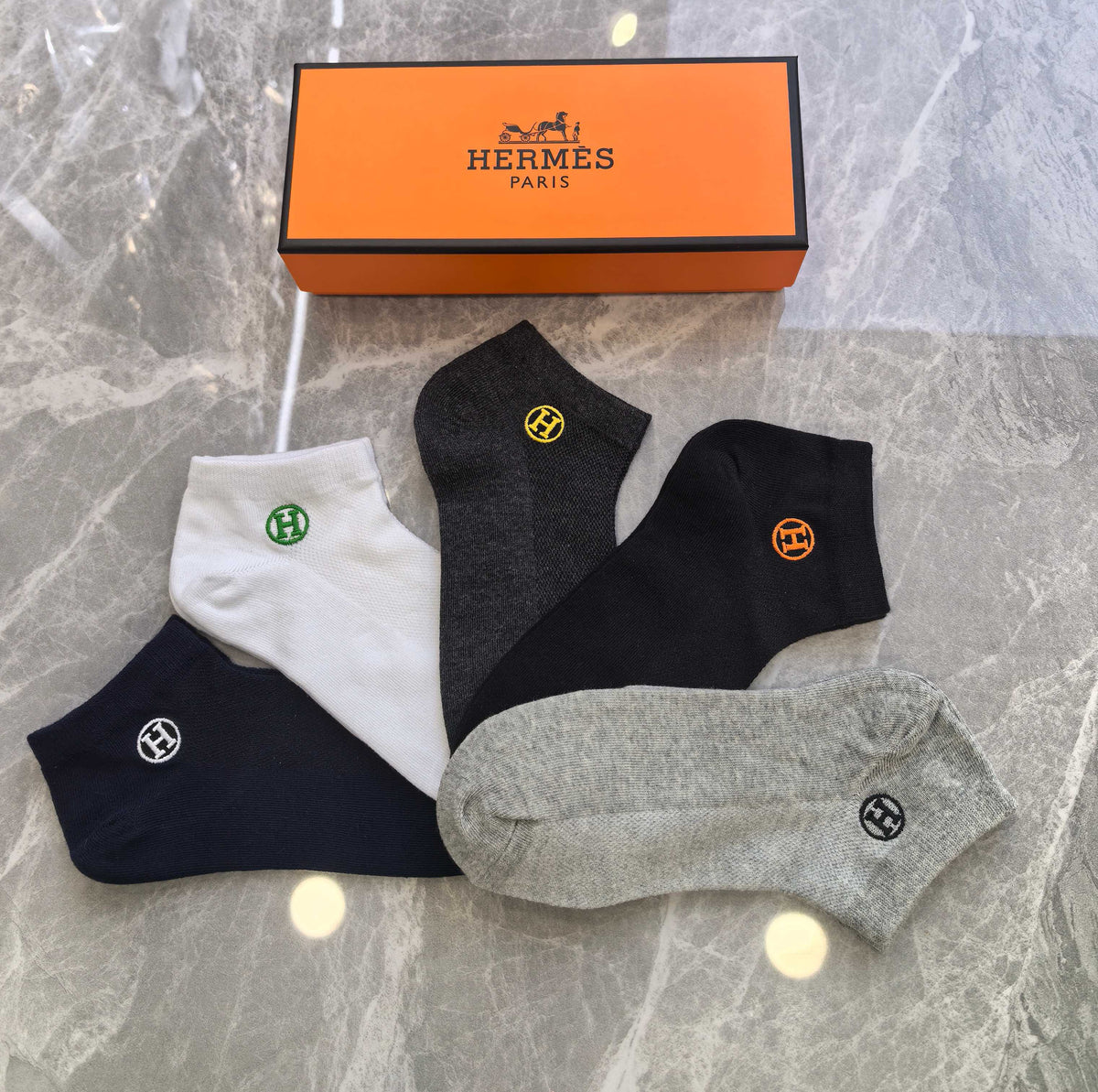Hermes Short Socks - 5-Pair Set