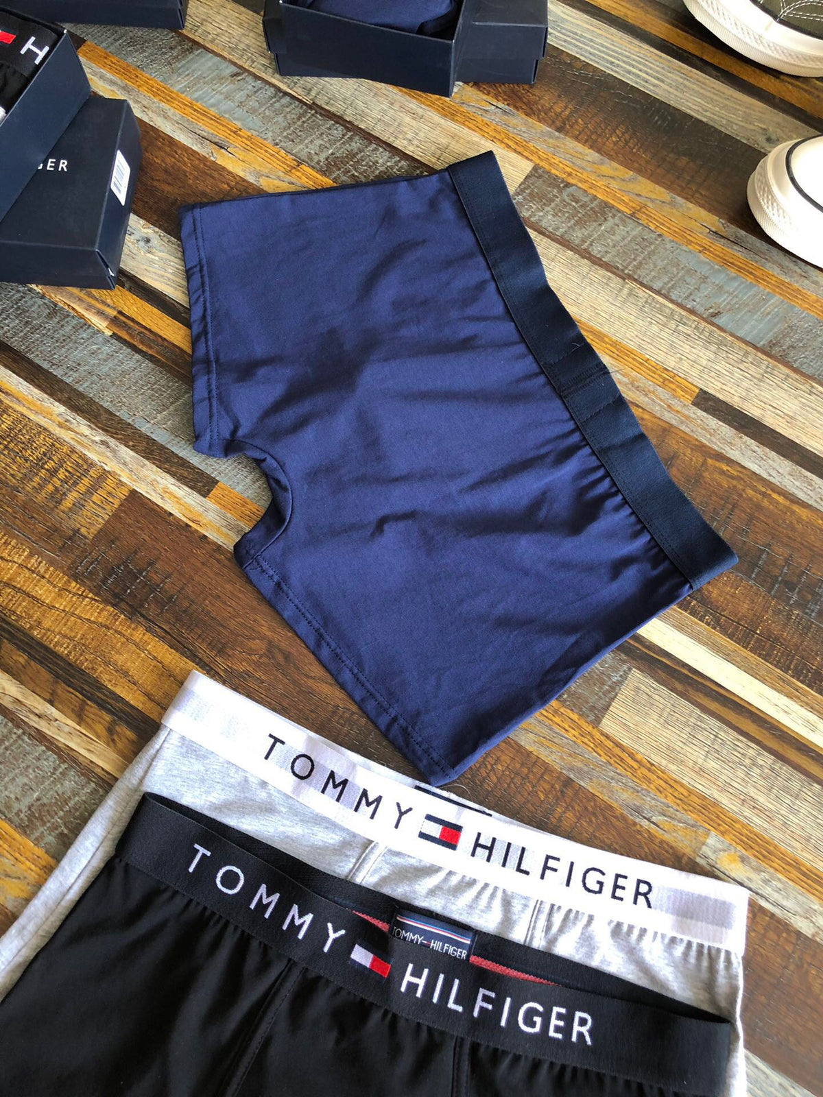 Tommy Hilfiger Combed cotton Broad Contrast Logo Waistbands Men's Boxer Briefs - 3-Piece Box