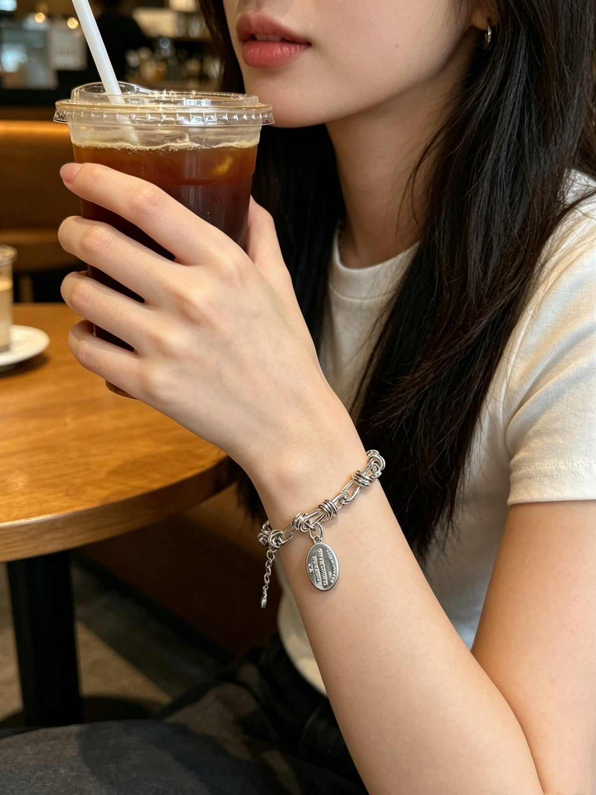 Martin Graham bracelet in polished metal-tone – detail view