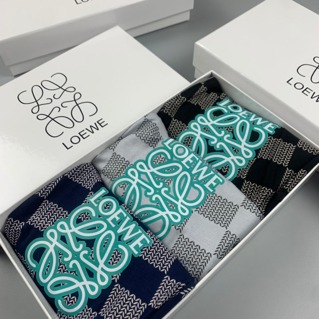 Loewe Modal Logo Detail Men's Boxer Briefs - 3-Piece Box