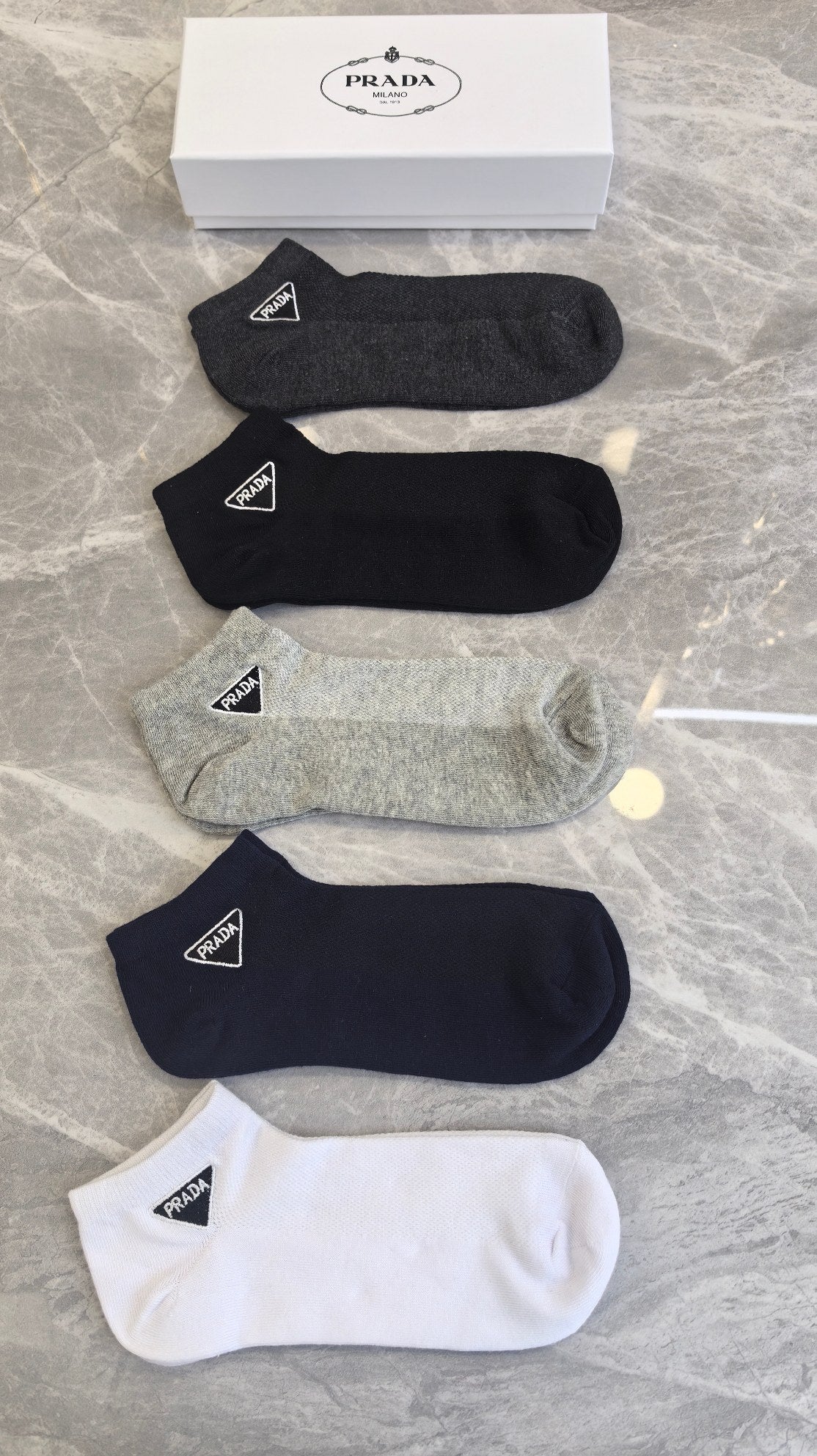 Prada Combed cotton Socks - 5-Pair Set