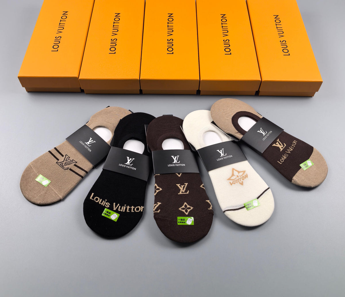 Louis Vuitton No-Show Socks - 5-Pair Set